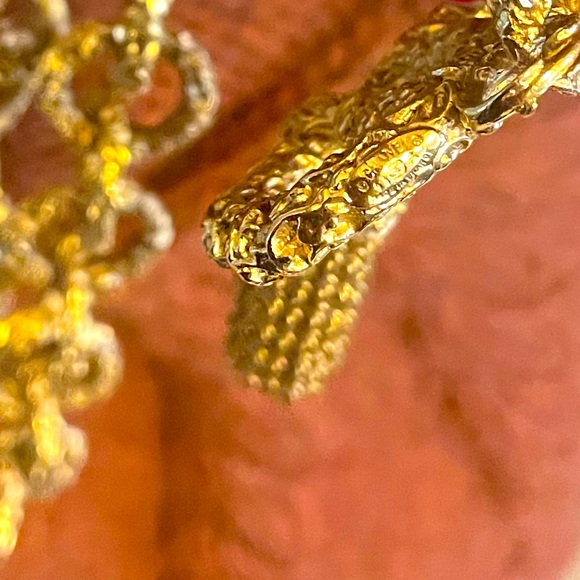 Rare CHANEL chunky lariat vintage 24k plated necklace with tassel - Picture 12 of 15